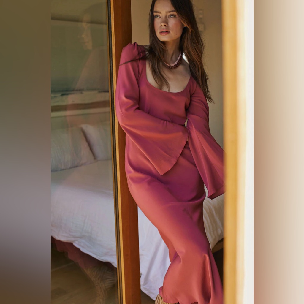 $368 Stone Cold Fox Sharp Gown Sezane Doen Christy Dawn Anthropologie Revolve